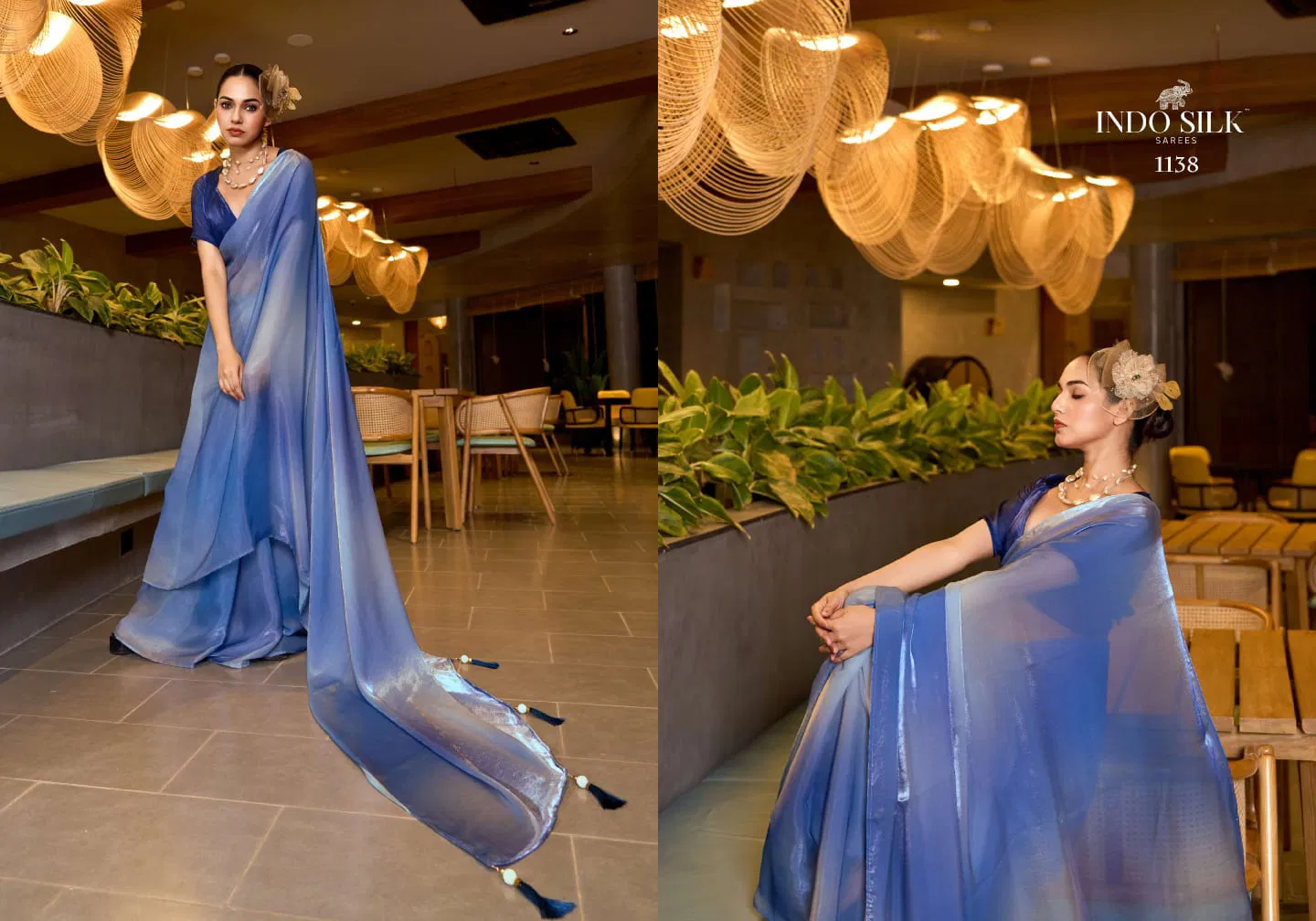Luxe By Indo Silk Fendy Satin Party Wear Saree Wholesale Market In Surat